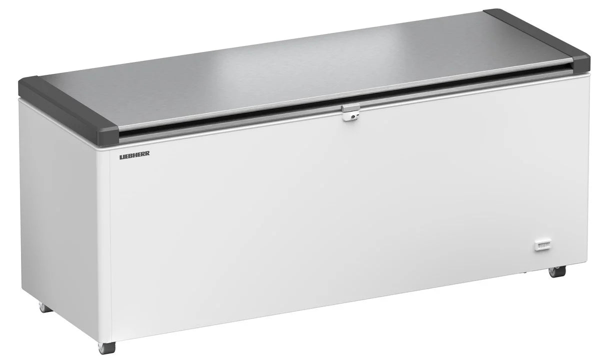 Liebherr coffre congélateur EFL 6056 blanc avec couvercle en acier inoxydable