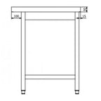 Table de sortie PROFI 1400 x 700 gauche