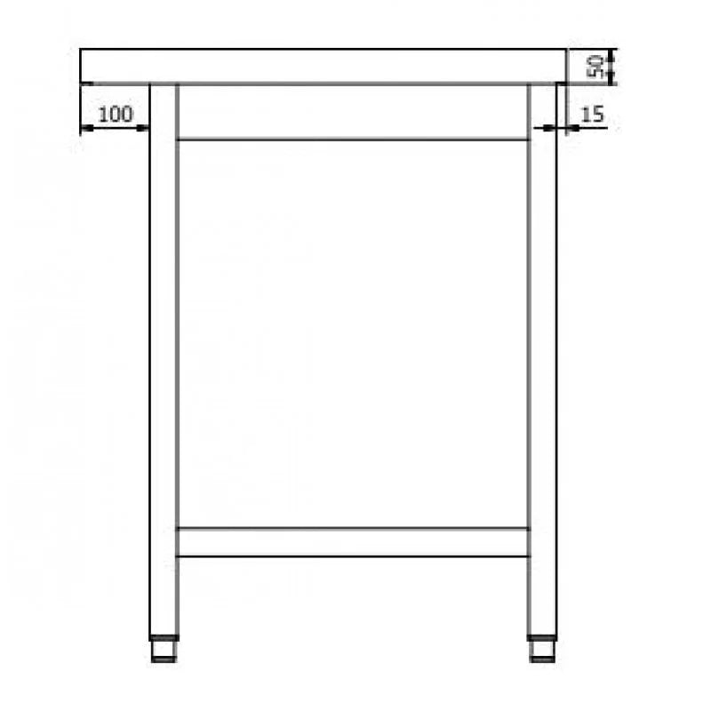 Table de sortie PROFI 1400 x 700 gauche