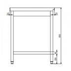 Table de sortie PROFI 1400 x 700 gauche