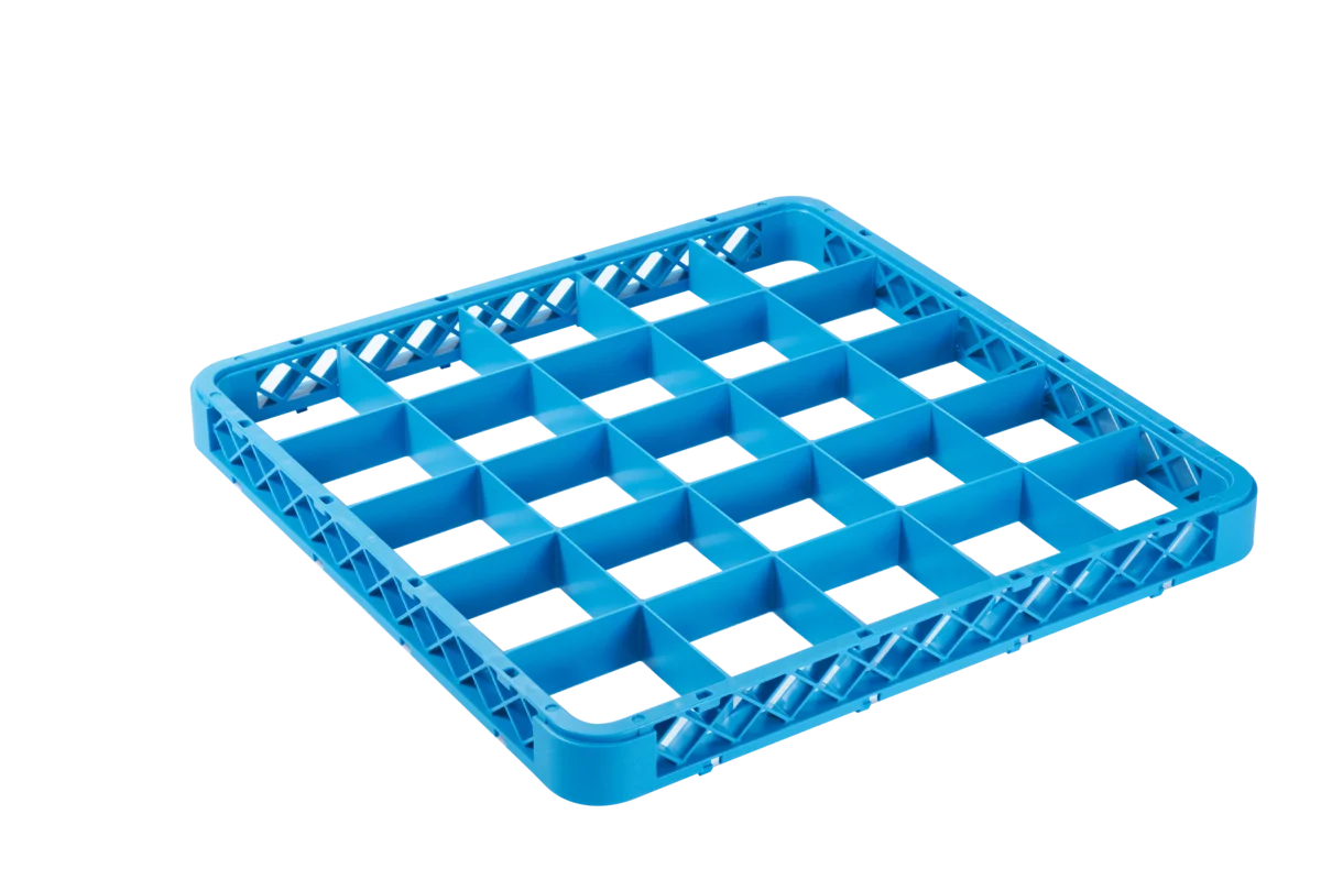 Rehausse 25 compartiments 89x89 mm pour panier de lavage, bleu