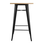 Table de bar bistro Bolero avec plateau en bois noir