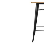 Table de bar bistro Bolero avec plateau en bois noir