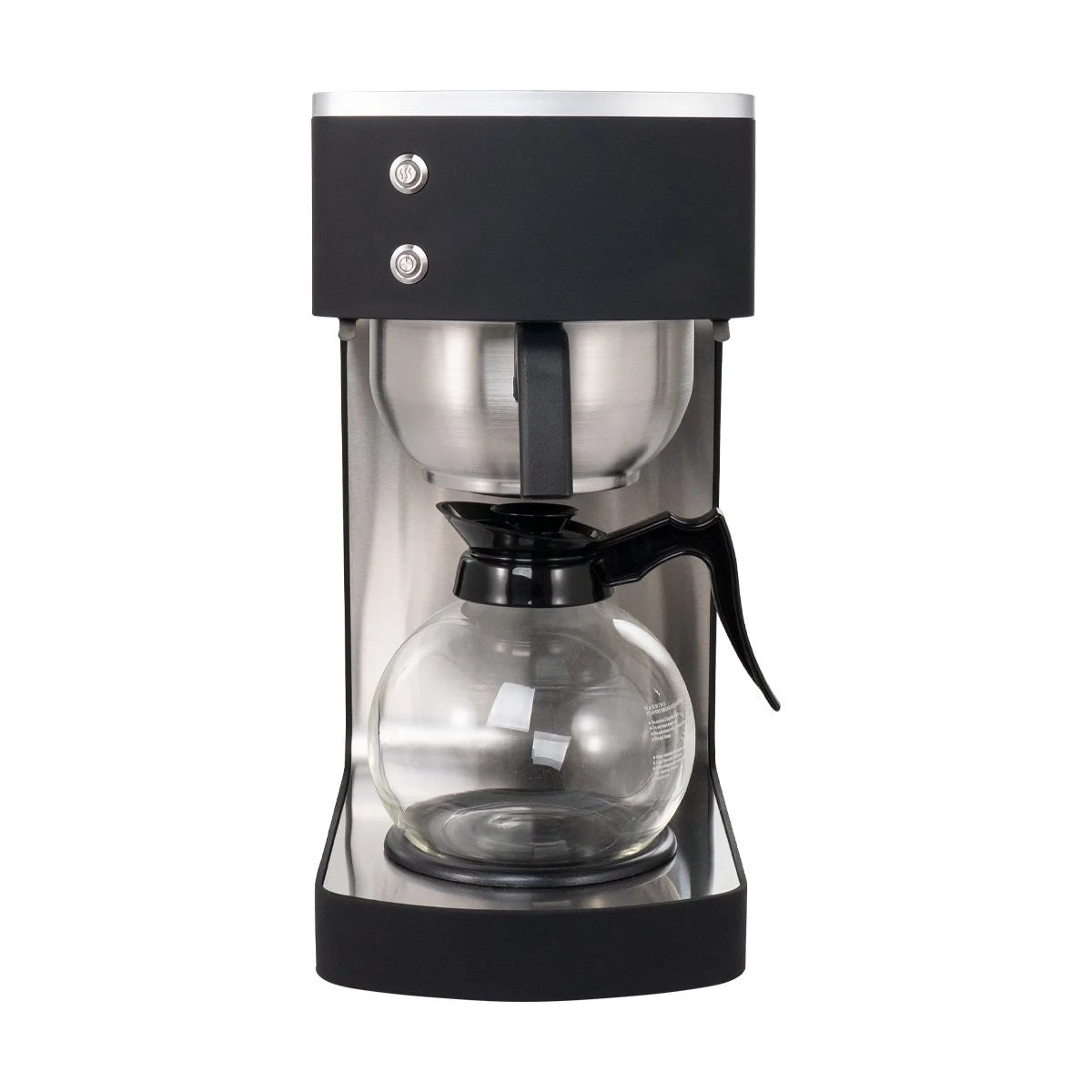 Machine à café filtre ECO 2 litres noire avec verseuse en verre incluse, 100 tasses/heure, machine à café professionnelle