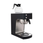 Machine à café filtre ECO 2 litres noire avec verseuse en verre incluse, 100 tasses/heure, machine à café professionnelle