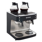 Machine à café filtre ECO 2x 2 litres noire avec 2 verseuses en verre incluses, 200 tasses/heure, machine à café professionnelle grande capacité