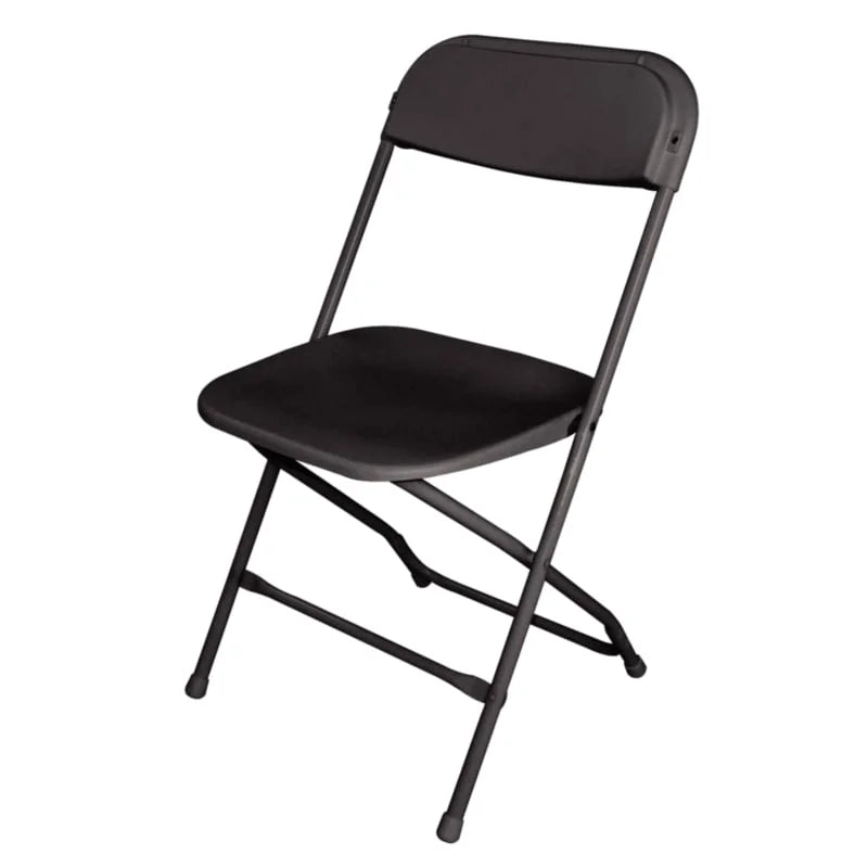 Chaise pliante - entièrement montée en noir