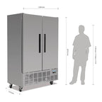 Armoire de congélation Polar Série G Slimline inox 960L