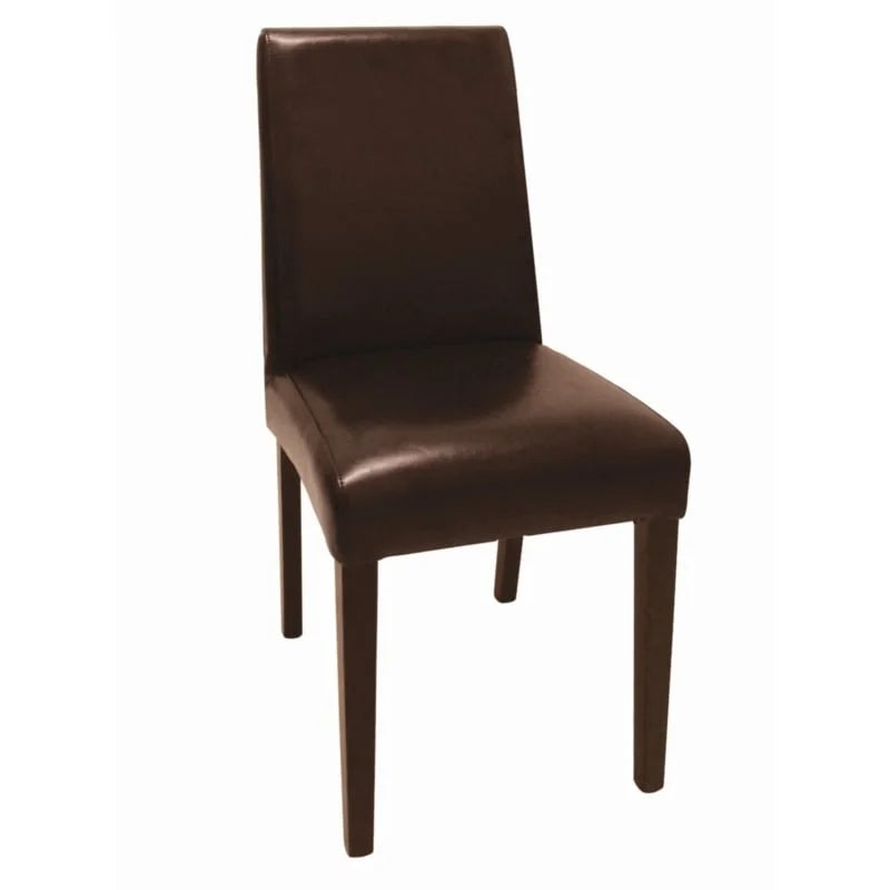 Chaises de salle à manger Bolero en similicuir marron foncé - 2 pièces