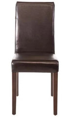 Chaises de salle à manger Bolero en similicuir marron foncé - 2 pièces