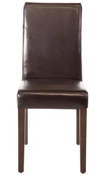 Chaises de salle à manger Bolero en similicuir marron foncé - 2 pièces
