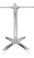 Bolero Piètement de table pliant en aluminium 680 mm