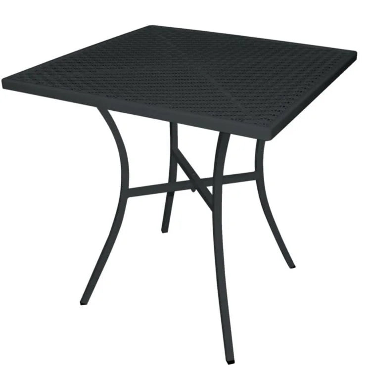 Table bistrot Bolero 700x700 mm, acier noir, design élancé