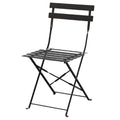 Chaises en acier Bolero noires pliantes - 2 pièces