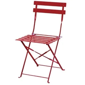 Chaises en acier Bolero rouges pliantes - 2 pièces