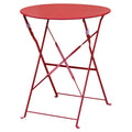 Table de terrasse Bolero Ø600 mm, acier rouge, pliante