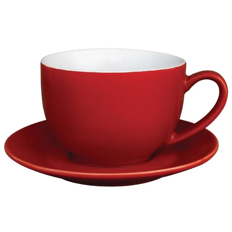Tasses à cappuccino Olympia Café rouges 34 cl - 12 pcs