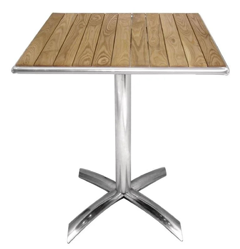 Bolero table bistrot 600x600 mm frêne, pliante, 1 pied
