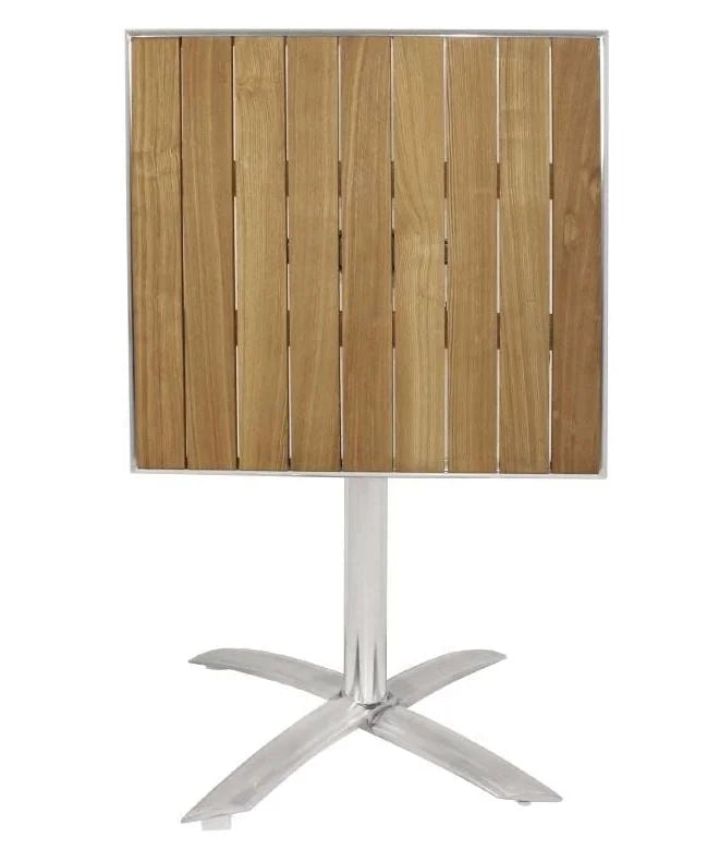 Bolero table bistrot 600x600 mm frêne, pliante, 1 pied