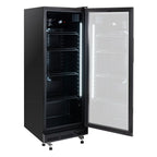 Armoire à boissons GKS-230, volume utile 230 litres, 4 clayettes réglables, éclairage intérieur, verrouillable, noir