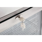 Arrière-bar réfrigéré en inox Polar Série G avec 2 portes battantes 208 L