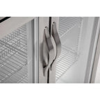 Arrière-bar réfrigéré en inox Polar Série G avec 2 portes battantes 208 L