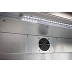 Arrière-bar réfrigéré en inox Polar Série G avec 2 portes battantes 208 L