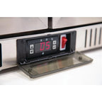 Arrière-bar réfrigéré en inox Polar Série G avec 3 portes battantes 330 L