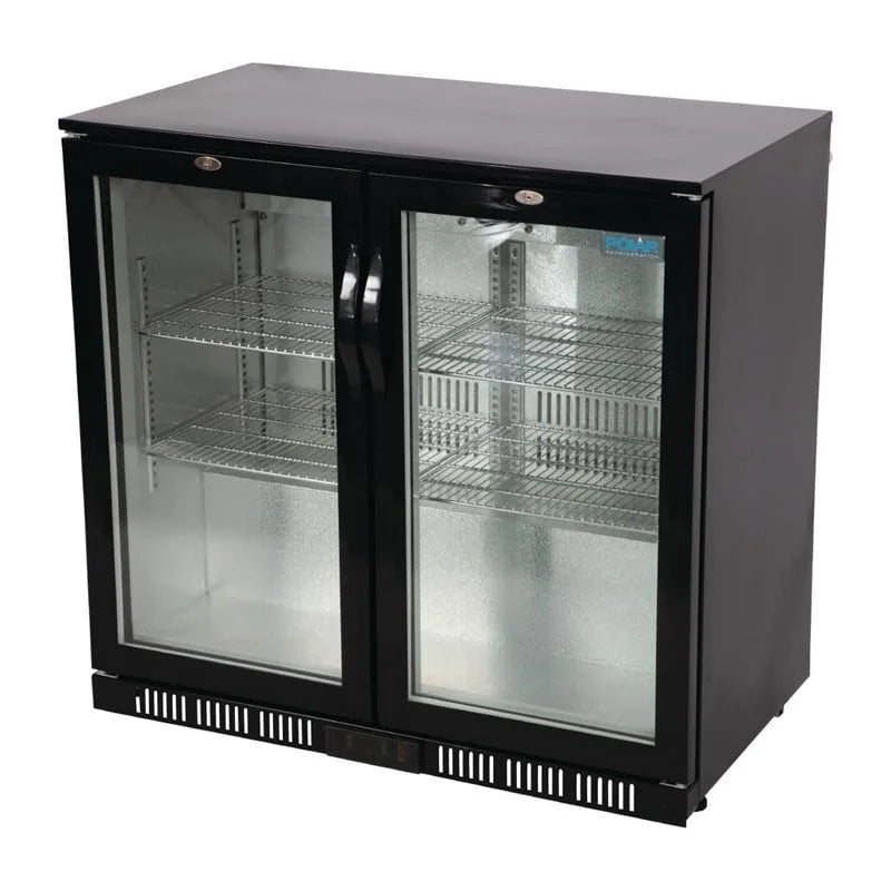 Arrière-bar réfrigéré Polar Série G 2 portes abattantes, 198 L