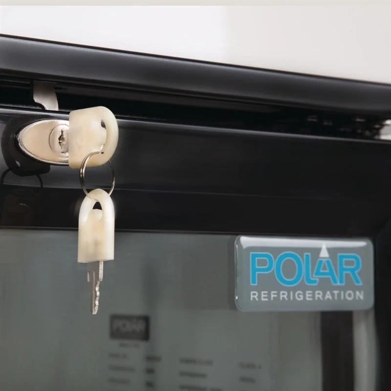 Arrière-bar réfrigéré Polar Série G 2 portes abattantes, 198 L