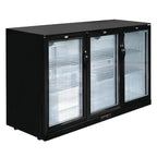 Arrière-bar réfrigéré Polar Série G modèle bas 3 portes battantes 320L