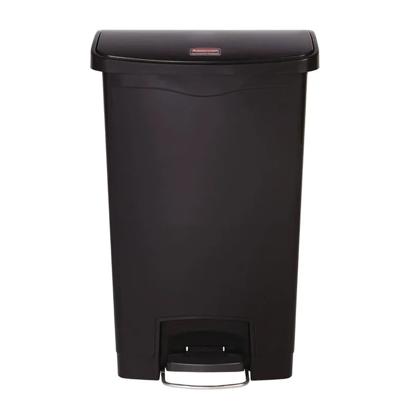 Rubbermaid Slim Jim Poubelle à pédale Front Step noire 50L
