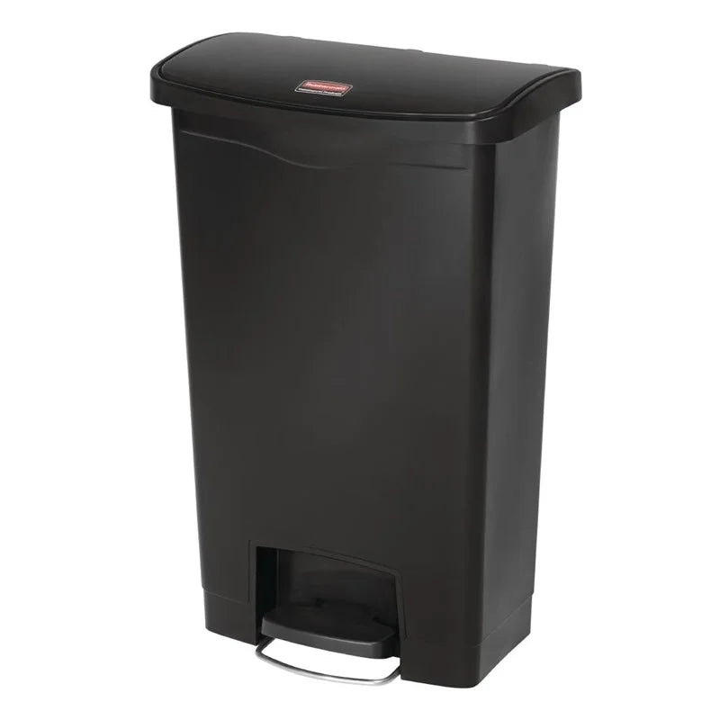 Rubbermaid Slim Jim Poubelle à pédale Front Step noire 50L