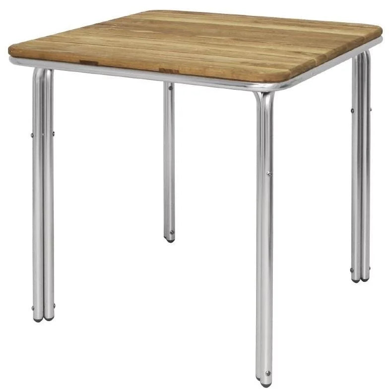 Table de terrasse Bolero 700 x 700 mm frêne, 4 pieds