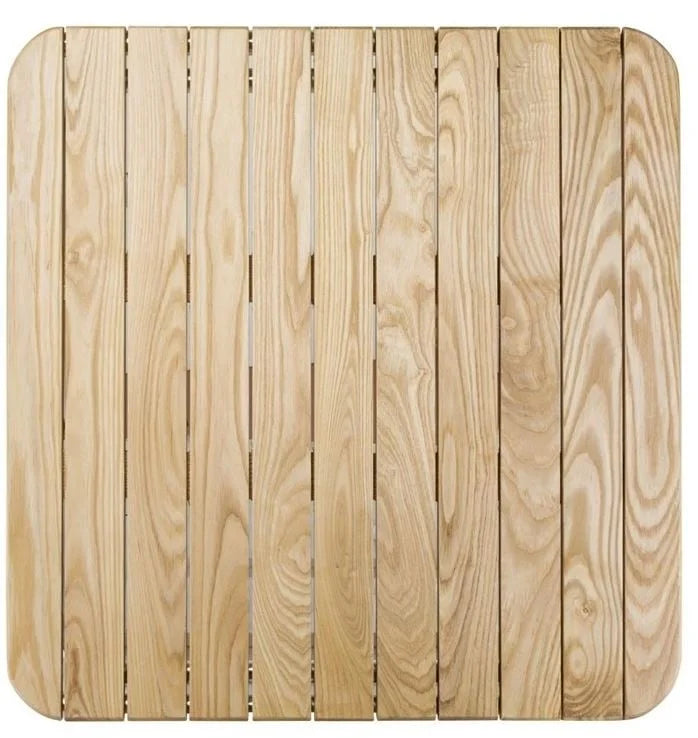 Table de terrasse Bolero 700 x 700 mm frêne, 4 pieds