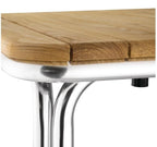Table de terrasse Bolero 700 x 700 mm frêne, 4 pieds