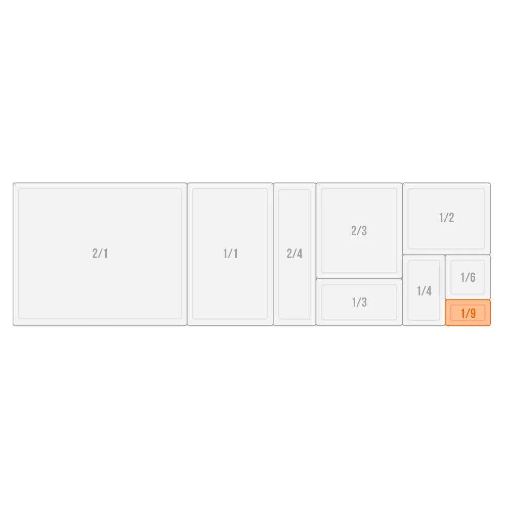 BASIC Bac Gastronorme 1/9 - Profondeur 65 mm