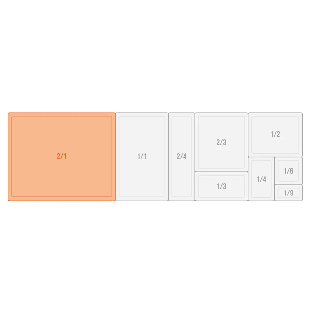 BASIC Bac Gastronorme 2/1 - Profondeur 40 mm