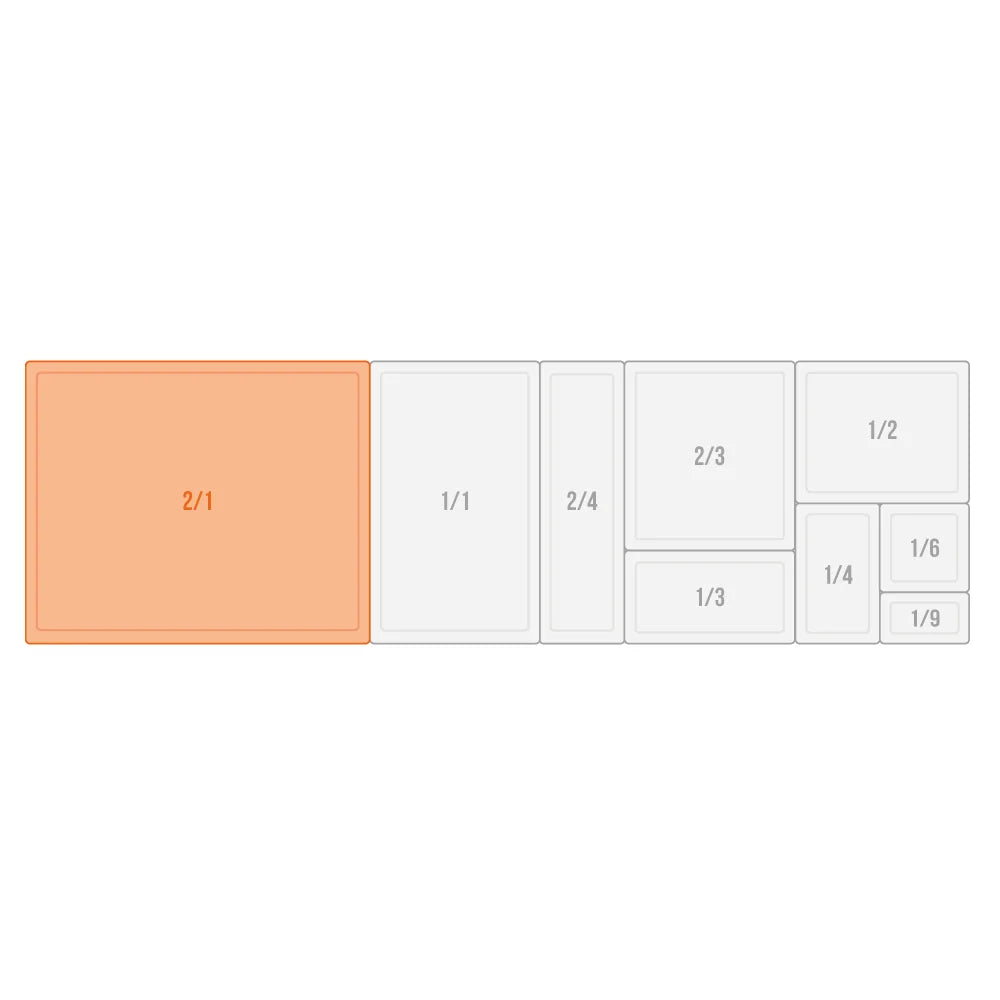 BASIC Bac Gastronorme 2/1 - Profondeur 20 mm