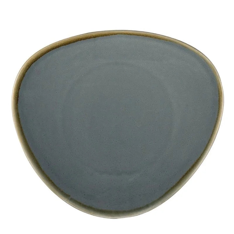 Olympia Kiln assiettes triangulaires océan 280 mm - 4 pcs