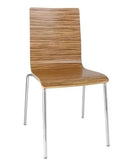 Chaises de salle à manger Bolero en placage de hêtre Zebrano - lot de 4