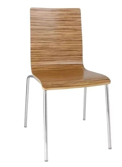 Chaises de salle à manger Bolero en placage de hêtre Zebrano - lot de 4
