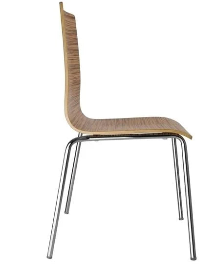 Chaises de salle à manger Bolero en placage de hêtre Zebrano - lot de 4