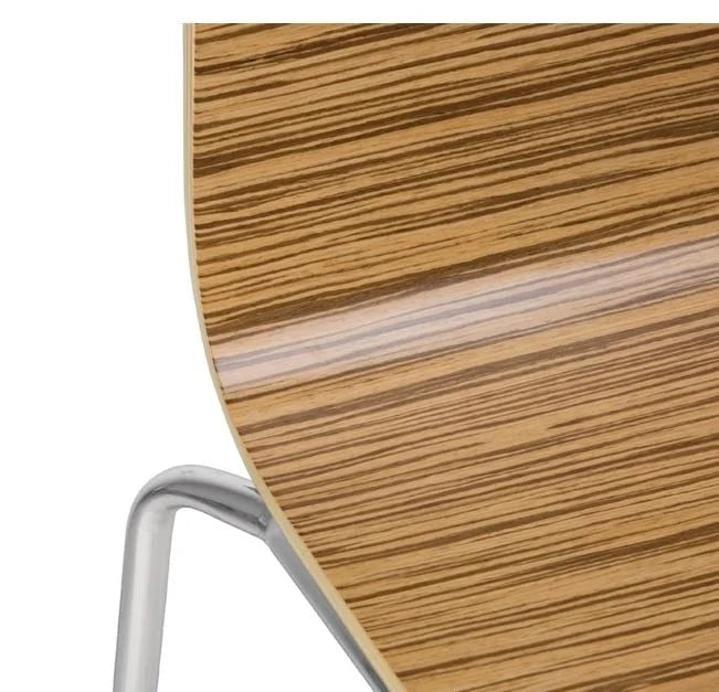 Chaises de salle à manger Bolero en placage de hêtre Zebrano - lot de 4