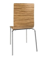 Chaises de salle à manger Bolero en placage de hêtre Zebrano - lot de 4