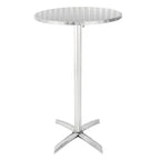 Bolero table haute ronde pliante en acier inoxydable 60cm