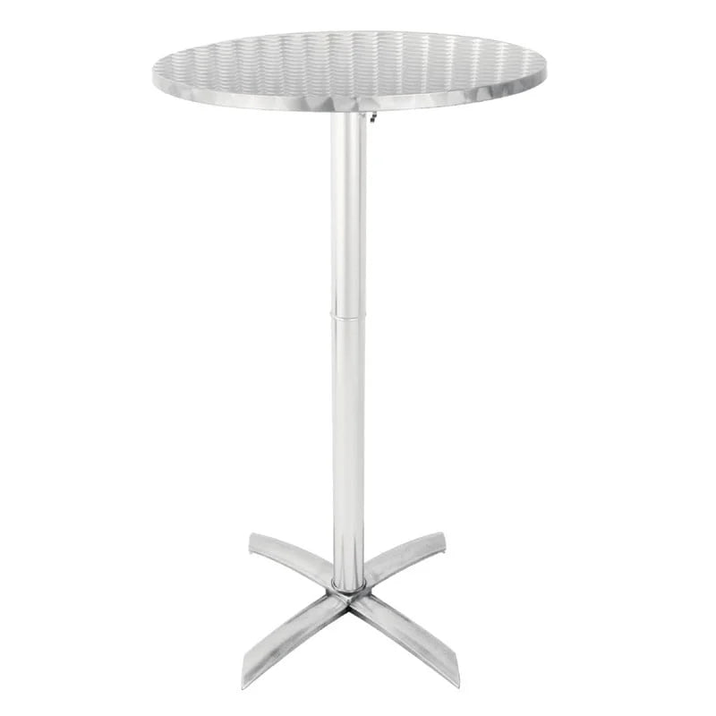 Bolero table haute ronde pliante en acier inoxydable 60cm