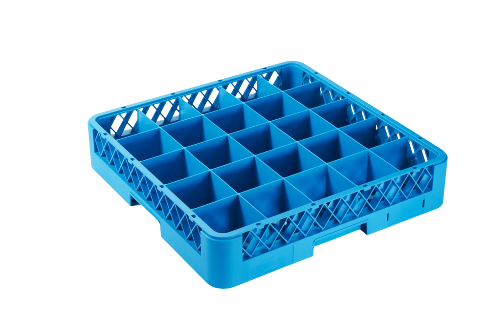 Panier de lavage 500x500 mm 25 compartiments 89x89 mm, bleu