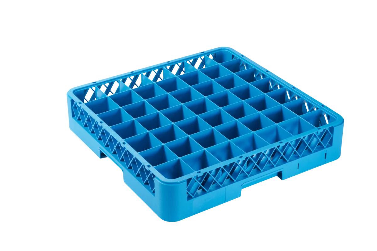 Panier de lavage 500x500 mm 49 compartiments 60x60 mm, bleu