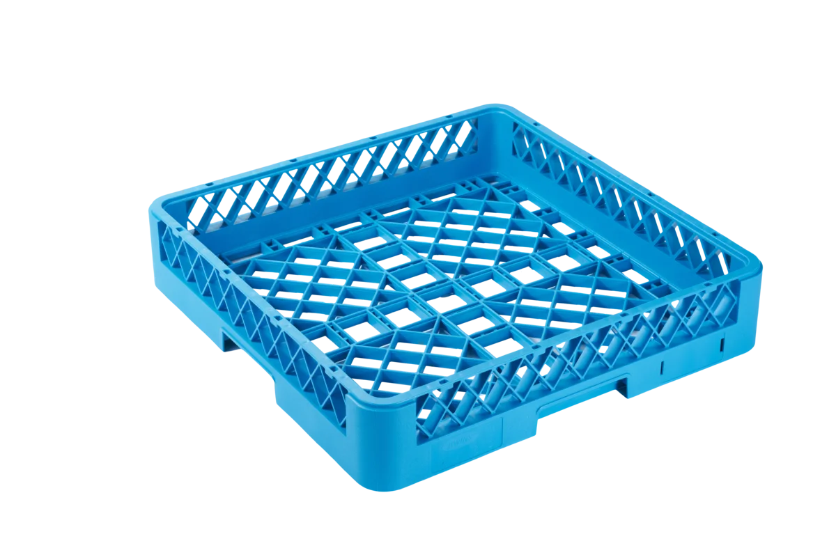 Panier de lavage 500x500 mm sans compartimentage, à larges mailles, bleu